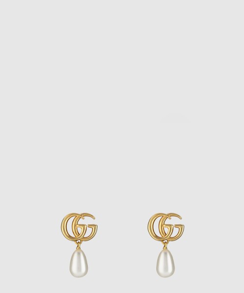 GG 마몽 펄 드롭 귀걸이 815307