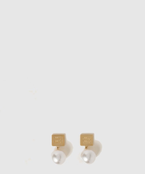 메탈 및 인조 진주 이어링 5IO132